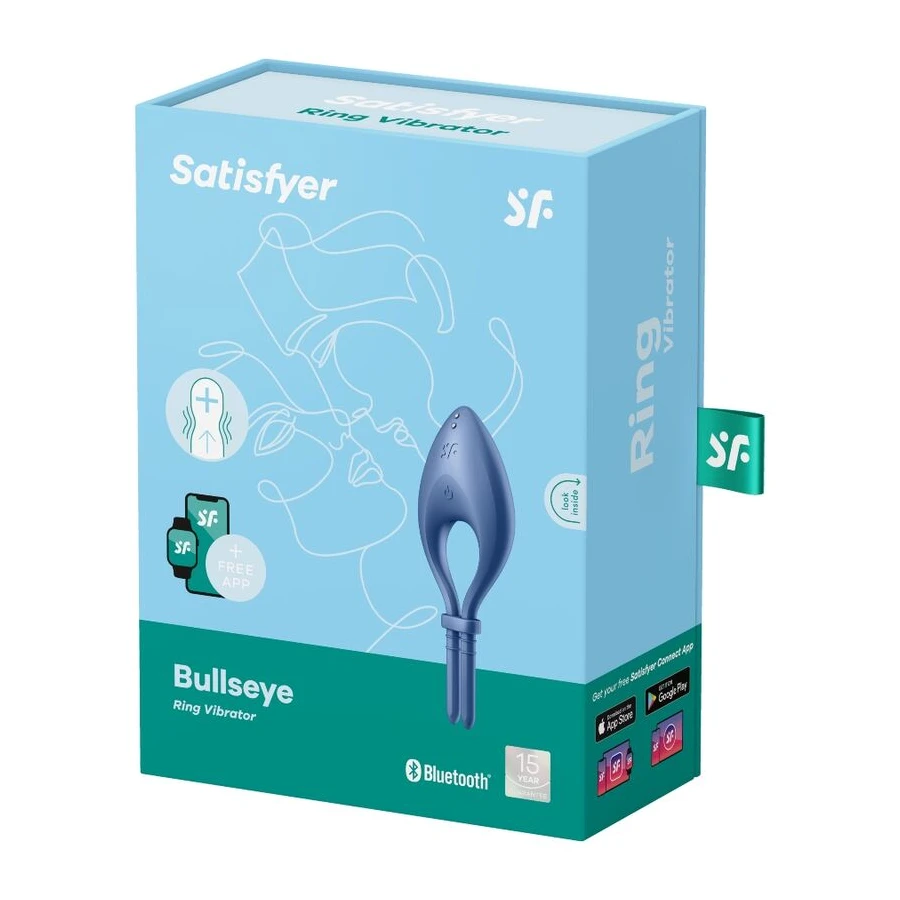 SATISFYER - APP VIBRATORE BULLSEYE RING BLU